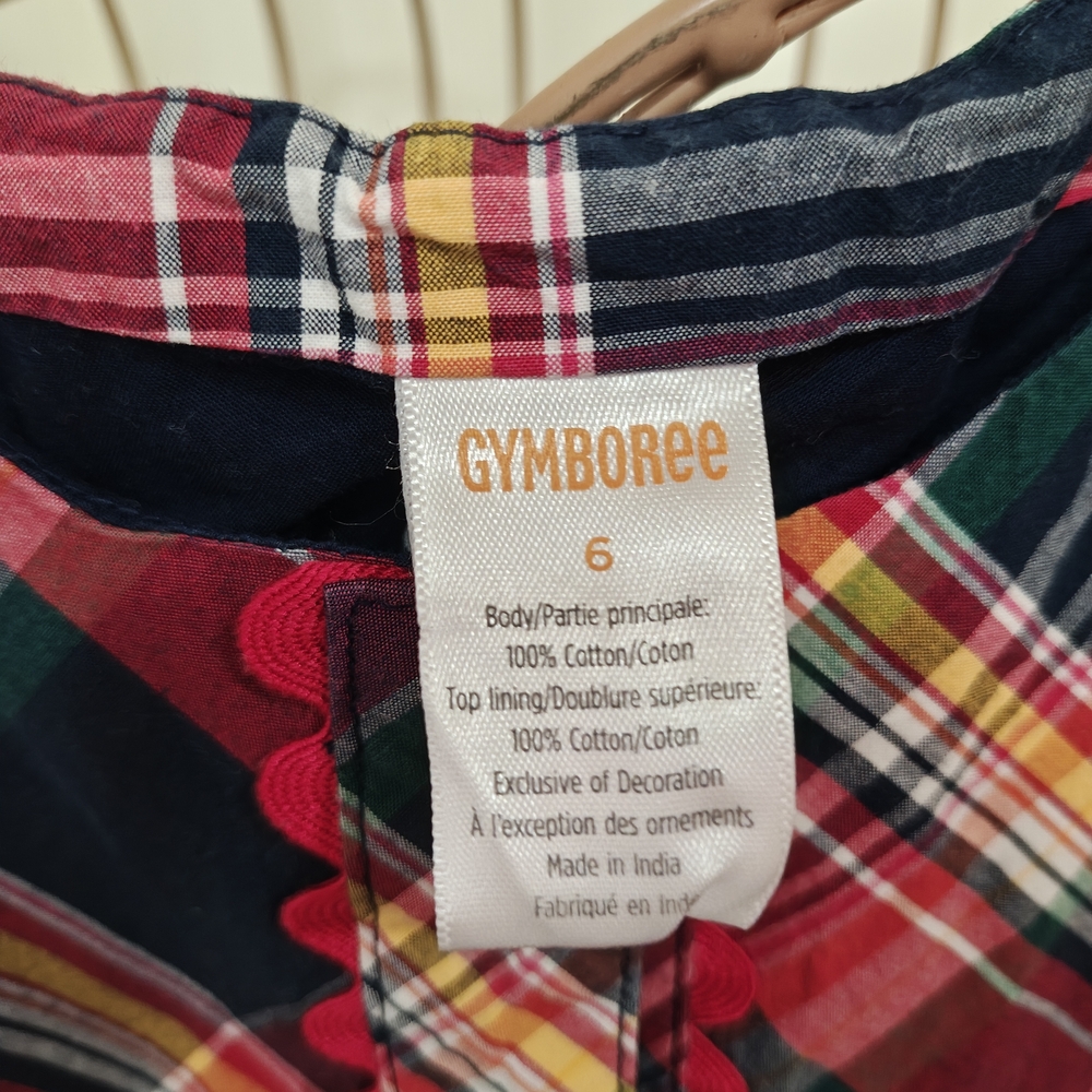 Gymboree Colorful Plaid Cotton Girl's Dress